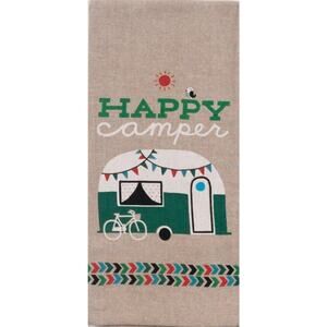 Kay Dee Designs HAPPY CAMPER Camping Chambray Tea Towel Small NEW